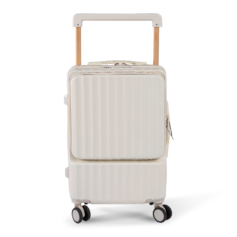Bagagli a carrello SGG con cinque ruote, grande capacità, apertura anteriore, robusta, silenziosa, bagaglio da viaggio alla moda