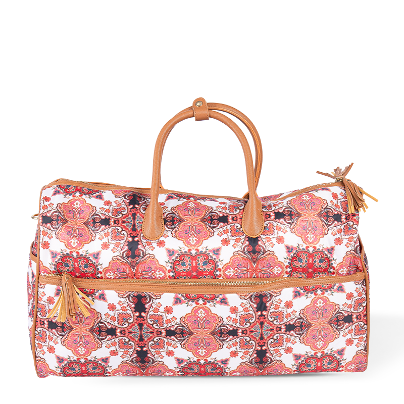Borsa da viaggio a doppia Zipper in metallo tropicale