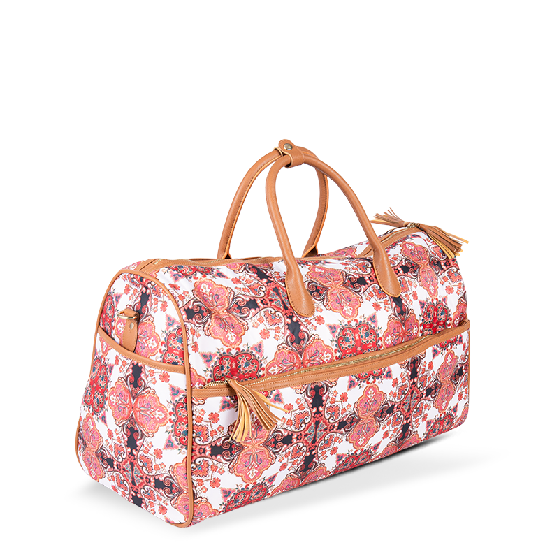 Borsa da viaggio a doppia Zipper in metallo tropicale