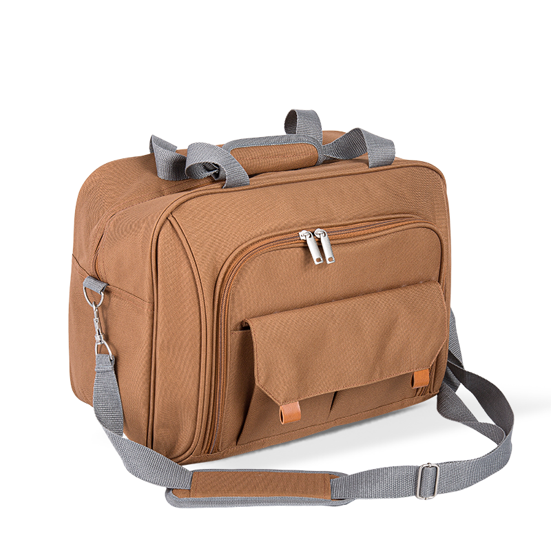 Borsa da pranzo per donne, box da pranzo isolato da uomo e da uomo e da donna, borsa per pranzo a doppio strato espandibile, borsa per il pranzo leggero a prova di perdita, con borsa per tessuti laterali (grigio)