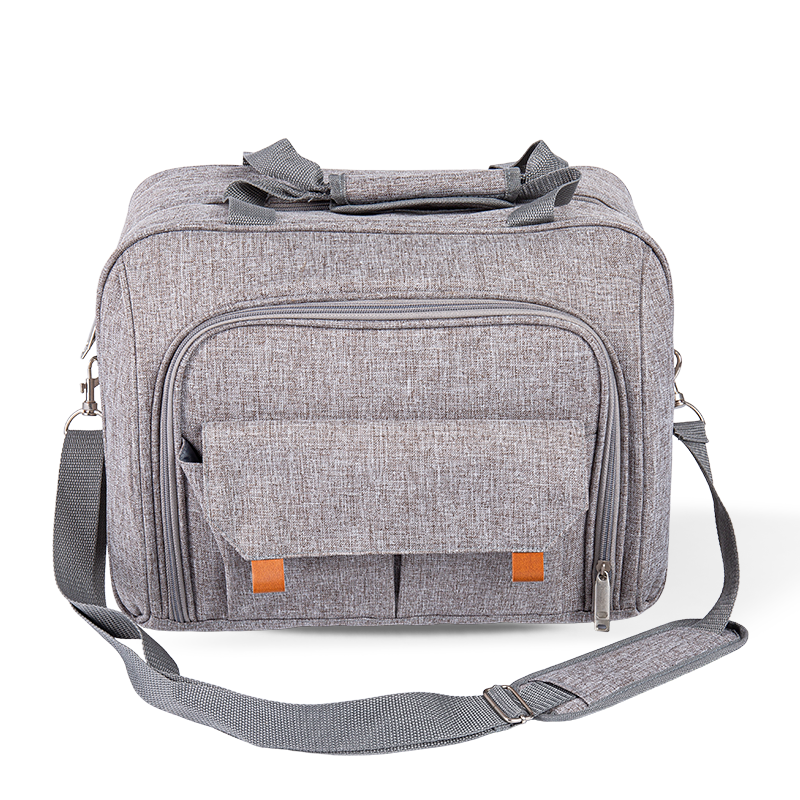 Borsa da pranzo per donne, box da pranzo isolato da uomo e da uomo e da donna, borsa per pranzo a doppio strato espandibile, borsa per il pranzo leggero a prova di perdita, con borsa per tessuti laterali (grigio)